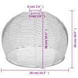 Vas és papír mennyezeti lámpaernyő Ø36 x 26 cm