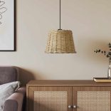 Barna fonott mennyezeti lámpaernyő Ø30 x 20 cm