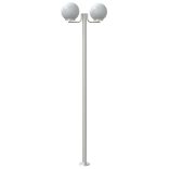 3 db ezüstszínű rozsdamentes acél kültéri állólámpa 215 cm