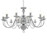 Ezüstszínű csillár 12 db E14 izzófoglalattal