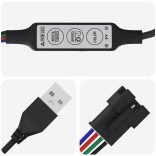 LED szalag 2 pcs Fekete és Átlátszó 3000 mm Réz és műanyag