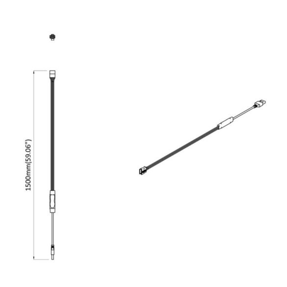 LED szalag 2 pcs Fekete és Átlátszó 3000 mm Réz és műanyag