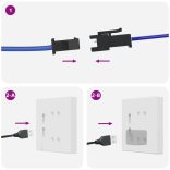 LED szalag 2 pcs Fekete és Átlátszó 3000 mm Réz és műanyag