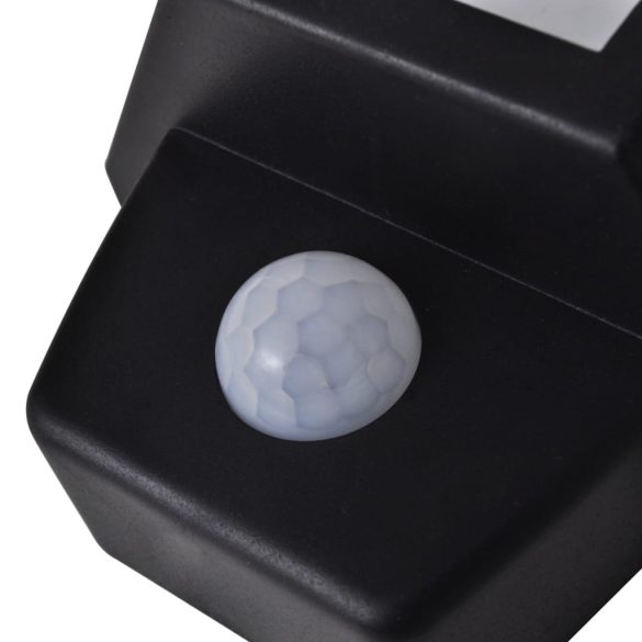 2 db fekete napelemes fali lámpa mozgásérzékelővel