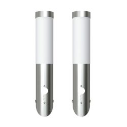 2 Mozgásérzékelő Rozsdamentes Acél Fali Lámpatestek